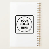 Einfacher minimaler Logo-Text-Branding-Planer Planer (Rückseite)