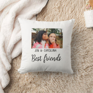 einfacher minimaler Name des besten Freundes Foto  Kissen