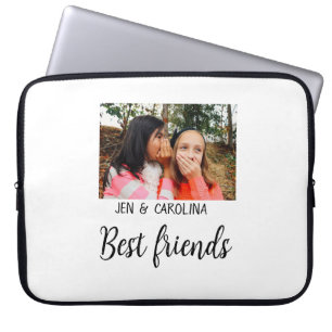 einfacher minimaler Name des besten Freundes Foto Laptopschutzhülle