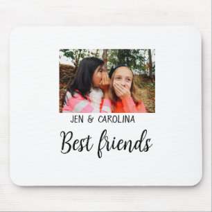 einfacher minimaler Name des besten Freundes Foto Mousepad