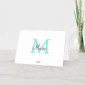 einfacher minimaler Name Monogramm rosa roter Wurf (Rückseite)