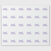 einfacher minimaler Name Monogramm rosa roter Wurf Geschenkpapier (Flach)