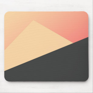 Einfacher minimaler Pfirsich, Koralle u. schwarzes Mousepad