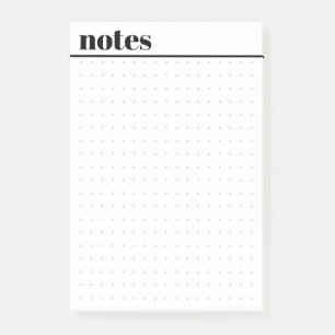 Einfacher minimaler Punktgitter-Haftnotizblock Post-it Klebezettel