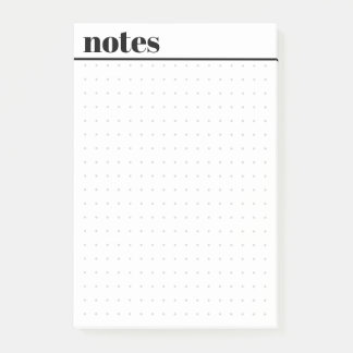 Einfacher minimaler Punktgitter-Haftnotizblock Post-it Klebezettel