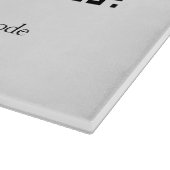 Einfacher minimaler Q R-Code Foto Name Text Throw Schneidebrett (Ecke)