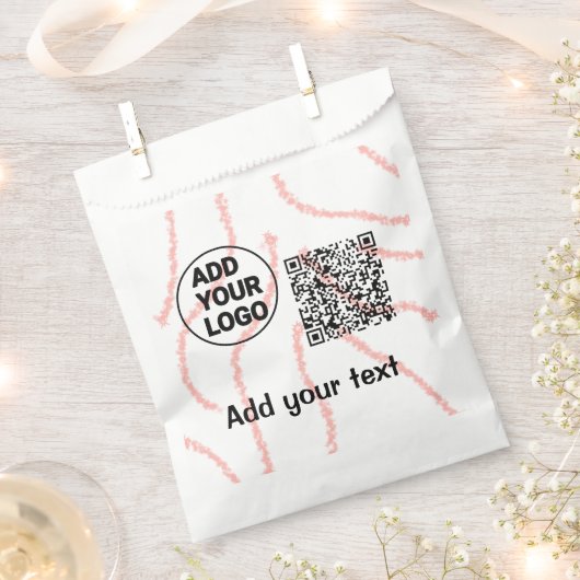 Einfacher minimaler q r Code Hinzufügen des Logo-S Geschenktütchen (Ausgeschnitten)