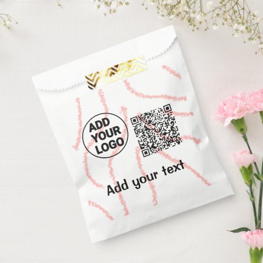 Einfacher minimaler q r Code Hinzufügen des Logo-S Geschenktütchen (Versiegelt)