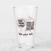 Einfacher minimaler q r Code Hinzufügen des Logo-S Glas (Rückseite)