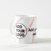 Einfacher minimaler q r Code Hinzufügen des Logo-S Kaffeetasse (Vorderseite Links)