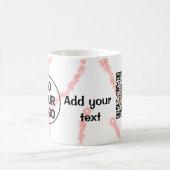 Einfacher minimaler q r Code Hinzufügen des Logo-S Kaffeetasse (Mittel)