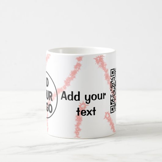 Einfacher minimaler q r Code Hinzufügen des Logo-S Kaffeetasse (Mittel)