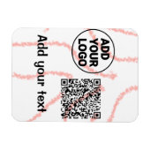 Einfacher minimaler q r Code Hinzufügen des Logo-S Magnet (Horizontal)