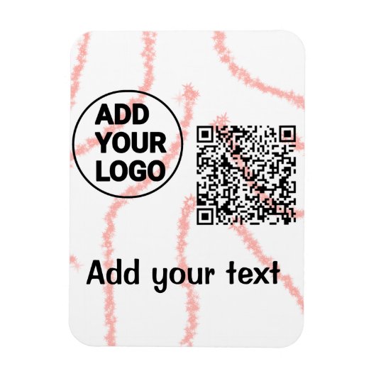 Einfacher minimaler q r Code Hinzufügen des Logo-S Magnet (Vertikal)