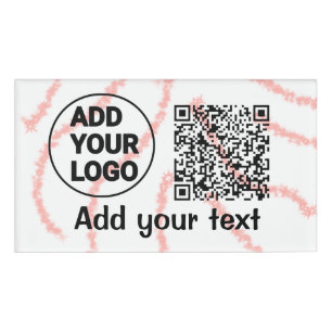 Einfacher minimaler q r Code Hinzufügen des Logo-S Namenschild