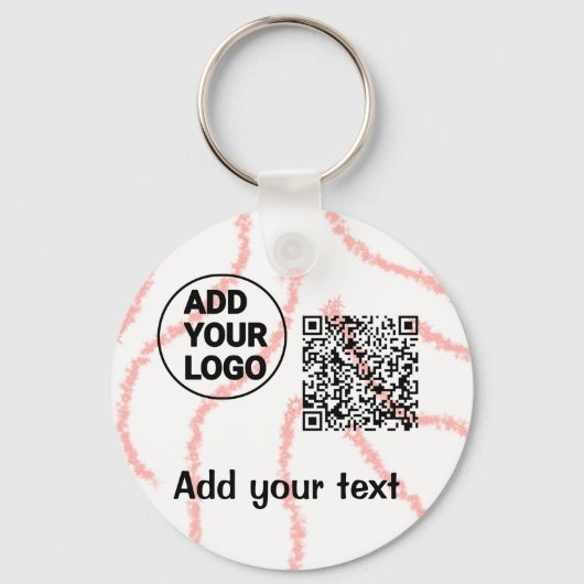Einfacher minimaler q r Code Hinzufügen des Logo-S Schlüsselanhänger (Vorderseite)