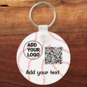 Einfacher minimaler q r Code Hinzufügen des Logo-S Schlüsselanhänger (Vorderseite)
