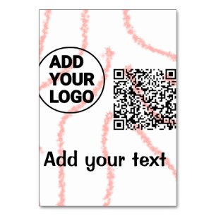 Einfacher minimaler q r Code Hinzufügen des Logo-S Tischnummer