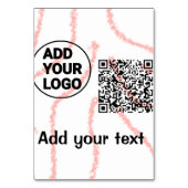 Einfacher minimaler q r Code Hinzufügen des Logo-S Tischnummer (Rückseite)