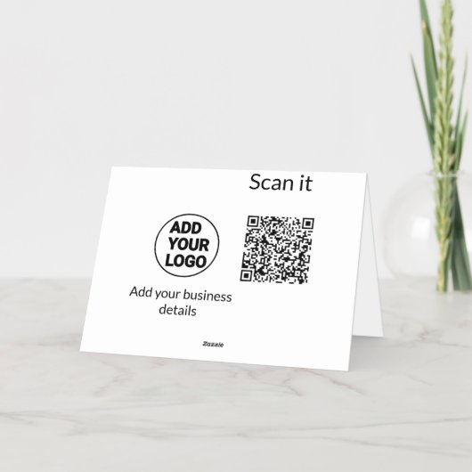 Einfacher minimaler q r Code Hinzufügen Logo Scan- (Rückseite)