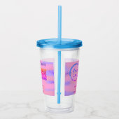 Einfacher minimaler q r Code Hinzufügen Logo Scan- Acryltrinkbecher (Rechts)
