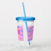 Einfacher minimaler q r Code Hinzufügen Logo Scan- Acryltrinkbecher (Links)