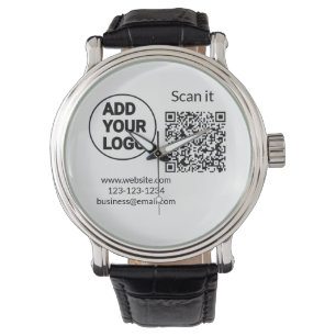 Einfacher minimaler q r Code Hinzufügen Logo Scan- Armbanduhr