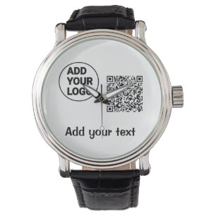 Einfacher minimaler q r Code Hinzufügen Logo-Scan- Armbanduhr