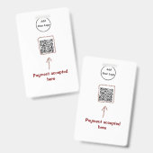 Einfacher minimaler q r Code Hinzufügen Logo-Scan- Ausweis (Vorder- & Rückseite)