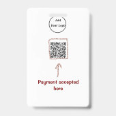Einfacher minimaler q r Code Hinzufügen Logo-Scan- Ausweis (Rückseite)
