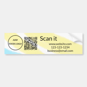 Einfacher minimaler q r Code Hinzufügen Logo Scan- Autoaufkleber