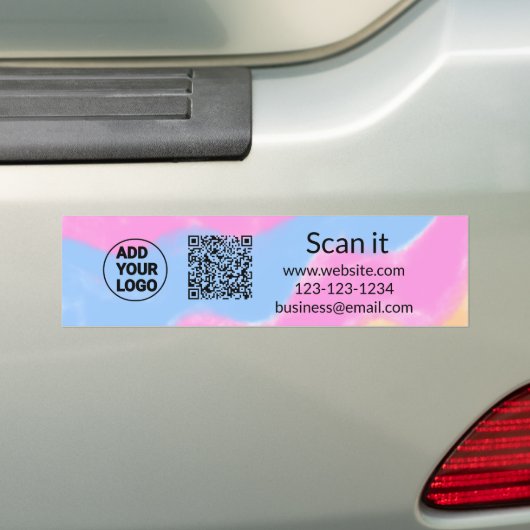 Einfacher minimaler q r Code Hinzufügen Logo Scan- Autoaufkleber (Auf Auto)