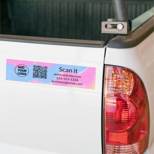 Einfacher minimaler q r Code Hinzufügen Logo Scan- Autoaufkleber (Auf Lkw)