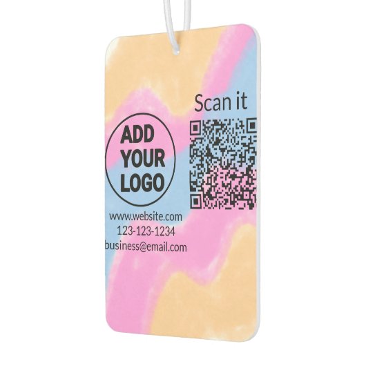 Einfacher minimaler q r Code Hinzufügen Logo Scan- Autolufterfrischer (Links)