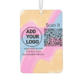 Einfacher minimaler q r Code Hinzufügen Logo Scan- Autolufterfrischer (Rückseite)
