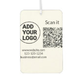 Einfacher minimaler q r Code Hinzufügen Logo Scan- Autolufterfrischer (Vorderseite)