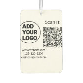 Einfacher minimaler q r Code Hinzufügen Logo Scan- Autolufterfrischer (Rückseite)