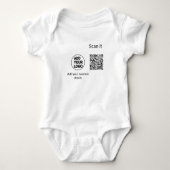 Einfacher minimaler q r Code Hinzufügen Logo Scan- Baby Strampler (Vorderseite)