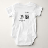 Einfacher minimaler q r Code Hinzufügen Logo Scan- Baby Strampler (Rückseite)