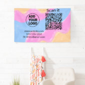Einfacher minimaler q r Code Hinzufügen Logo Scan- Banner (Insitu)