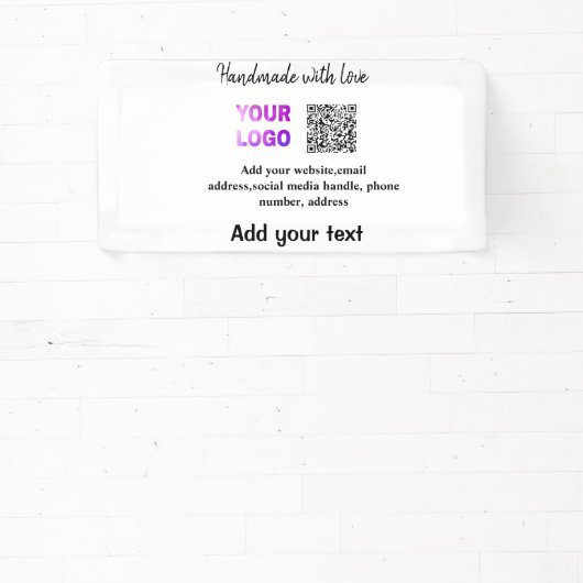 Einfacher minimaler q r Code Hinzufügen Logo-Scan- Banner (InSitu)