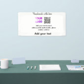 Einfacher minimaler q r Code Hinzufügen Logo-Scan- Banner (Messe)