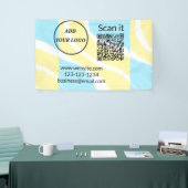 Einfacher minimaler q r Code Hinzufügen Logo Scan- Banner (Messeveranstaltung)