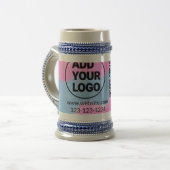 Einfacher minimaler q r Code Hinzufügen Logo Scan- Bierglas (Vorderseite Links)