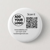 Einfacher minimaler q r Code Hinzufügen Logo Scan- Button (Vorderseite)