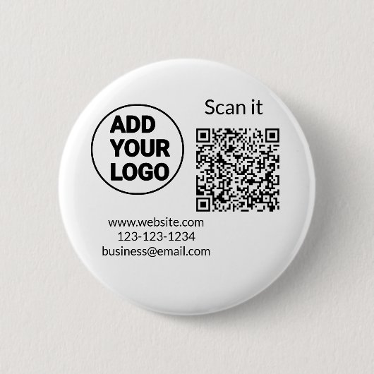 Einfacher minimaler q r Code Hinzufügen Logo Scan- Button (Vorderseite)