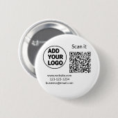 Einfacher minimaler q r Code Hinzufügen Logo Scan- Button (Vorne & Hinten)