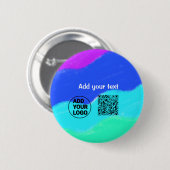 Einfacher minimaler q r Code Hinzufügen Logo-Scan- Button (Vorne & Hinten)