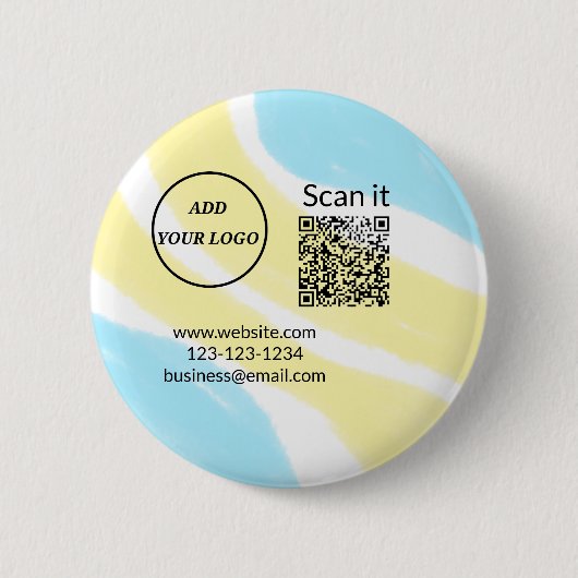Einfacher minimaler q r Code Hinzufügen Logo Scan- Button (Vorderseite)