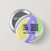 Einfacher minimaler q r Code Hinzufügen Logo-Scan- Button (Vorne & Hinten)